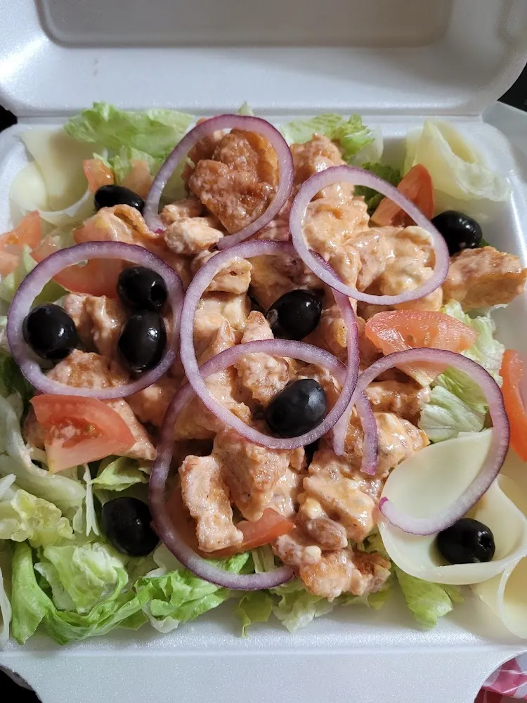 Buffalo Chicken Salad with Everything Sauce